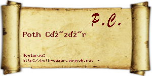 Poth Cézár névjegykártya